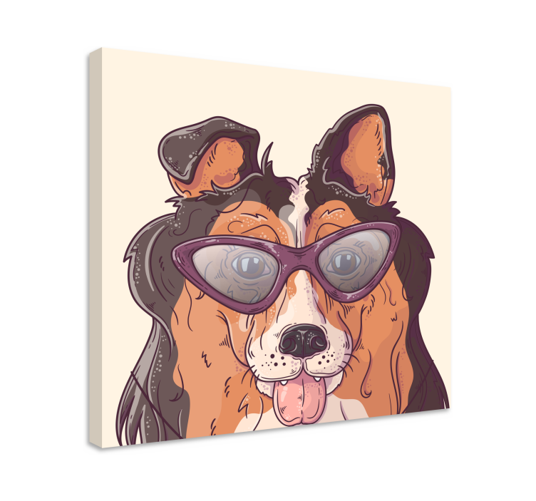 Tableau chiens lunettes de soleil - TenStickers