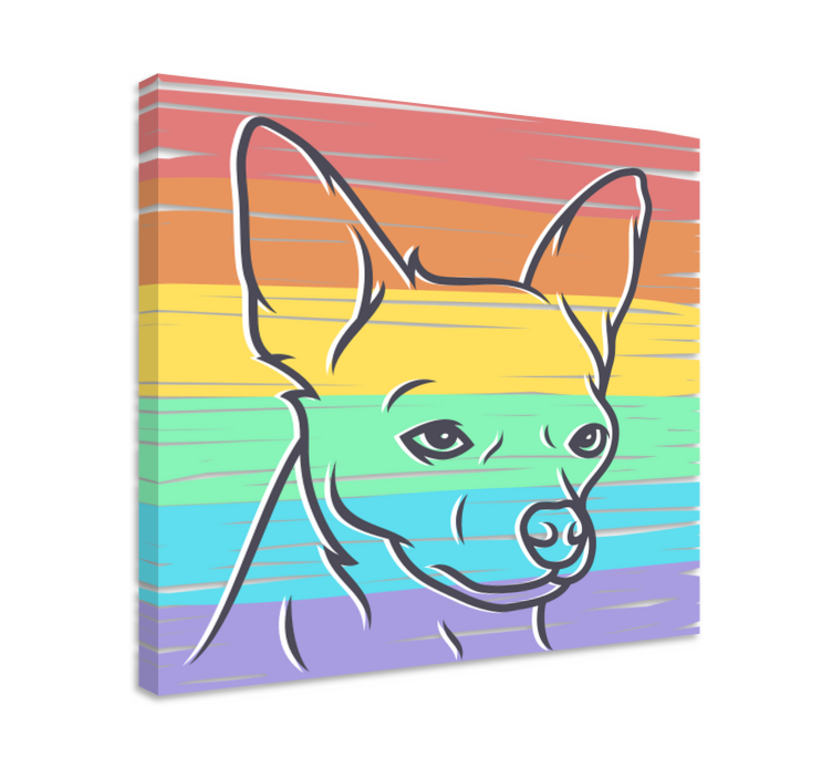 Tableau chiens portrait stylisé - TenStickers