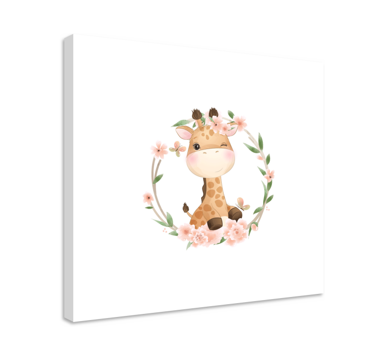 Tableau animaux design de girafe adorable - TenStickers