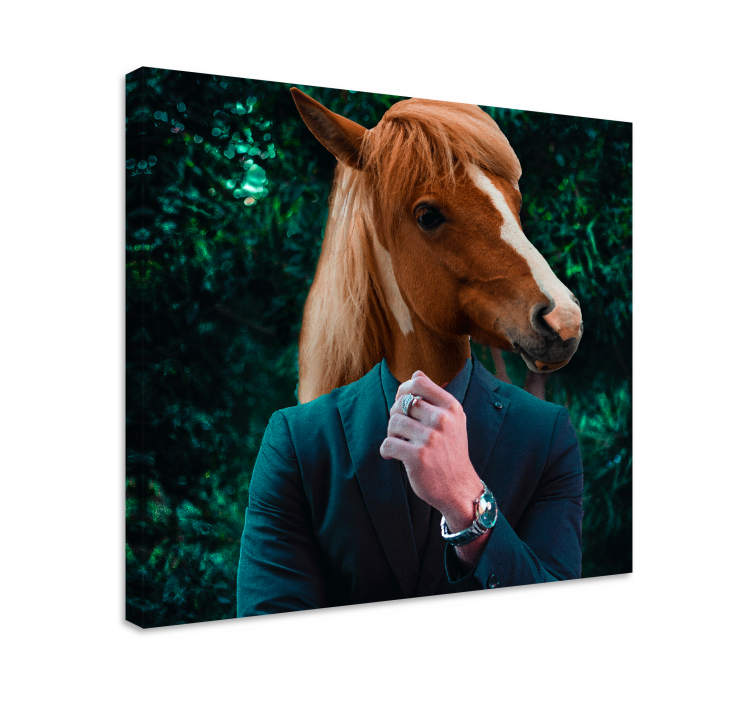 Tableau chevaux portrait de tête de cheval - TenStickers
