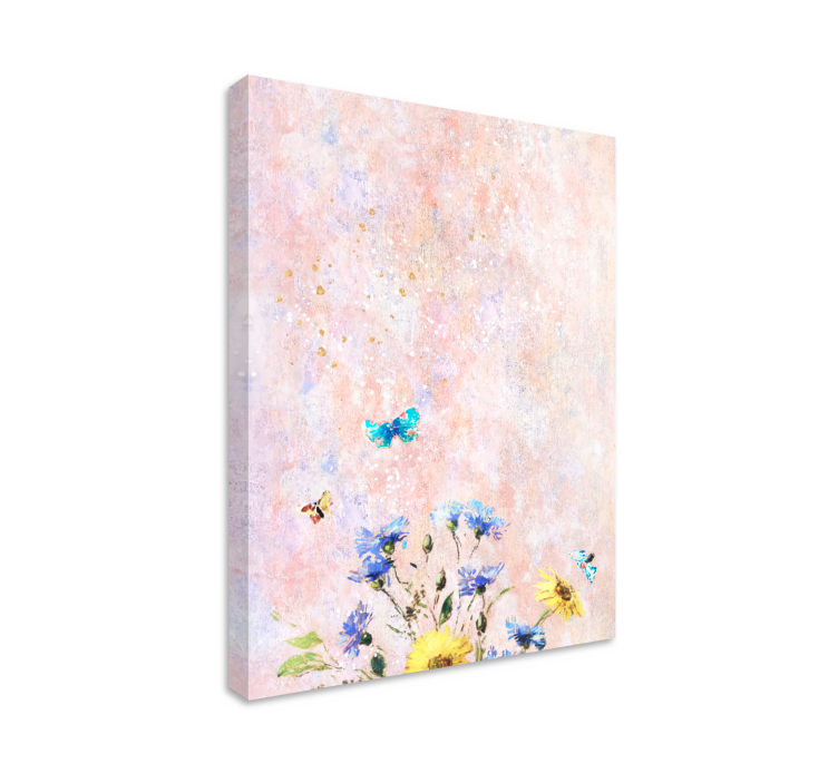 Tableau fleurs et plantes scène florale délicate - TenStickers
