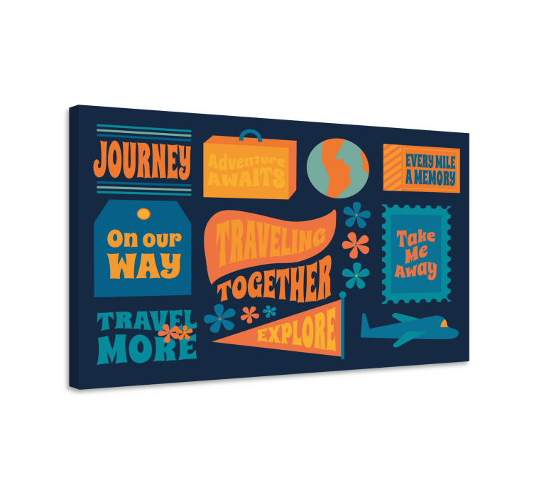 Tableau citation aventure en voyage ensemble - TenStickers