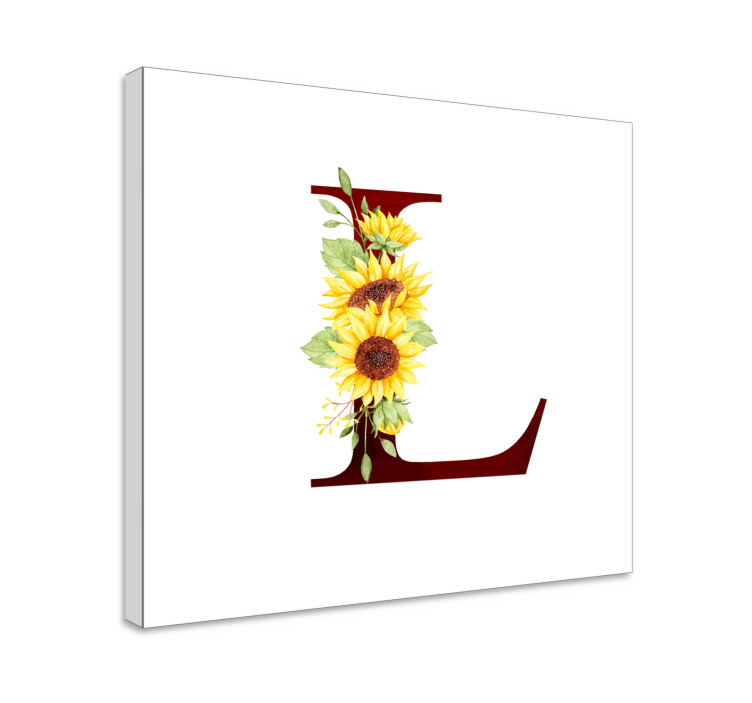 Tableau fleurs lettre l tournesol - TenStickers
