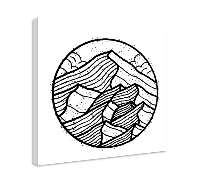 Tableau paysages montagnes abstraites - TenStickers