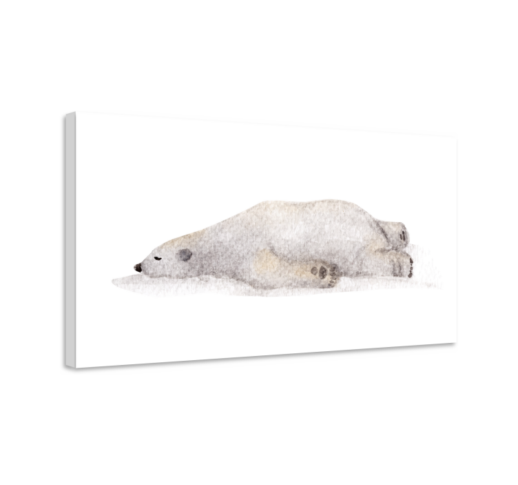 Tableau animaux ours polaire paresseux - TenStickers