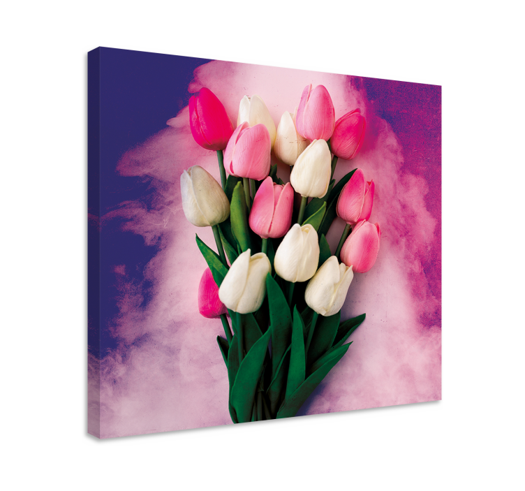 Tableau fleurs Tulipes colorées - TenStickers