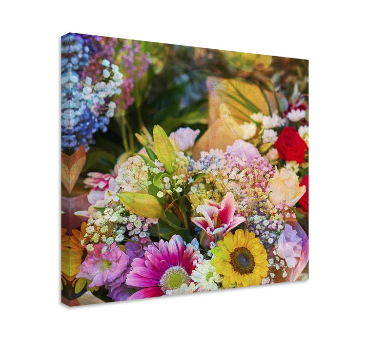 Tableau fleurs et plantes composition fleurie vive - TenStickers