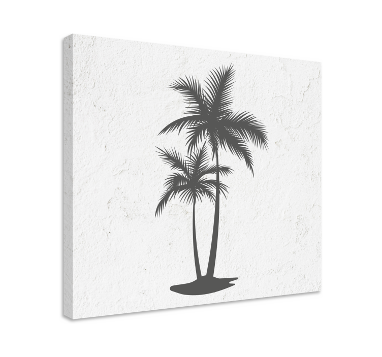 Tableau arbres silhouette de palmier haute - TenStickers
