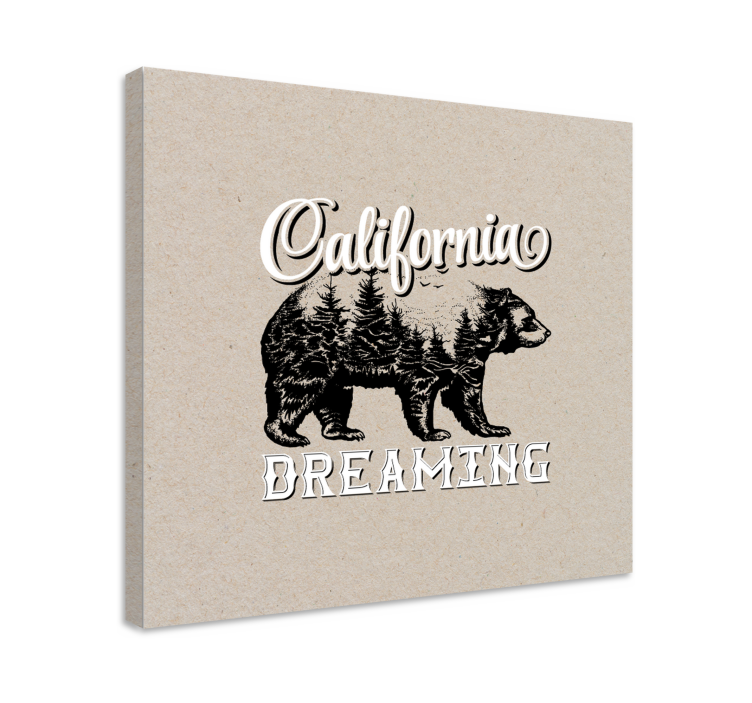 Tableau 3d aventure de l'ours de californie - TenStickers