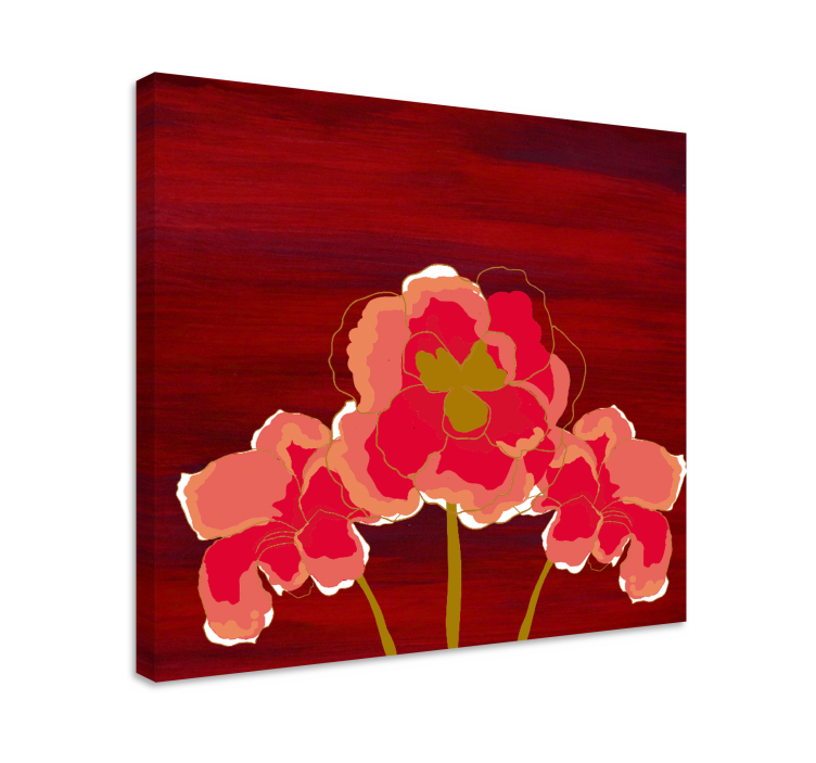 Tableau fleurs et plantes trio floral vibrant - TenStickers