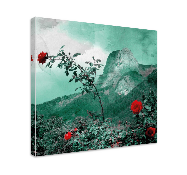 Tableau paysages rosier des montagnes - TenStickers