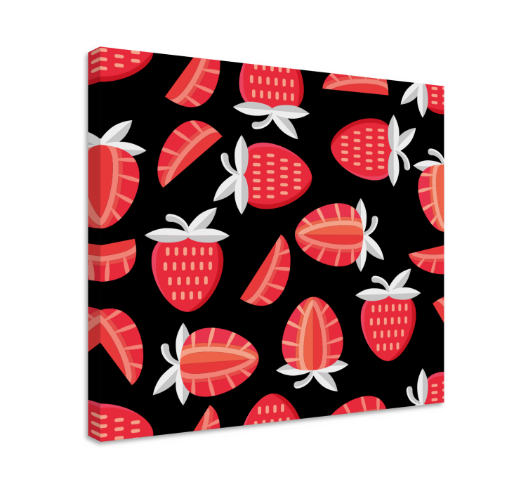 Tableau fruits motif fraises - TenStickers