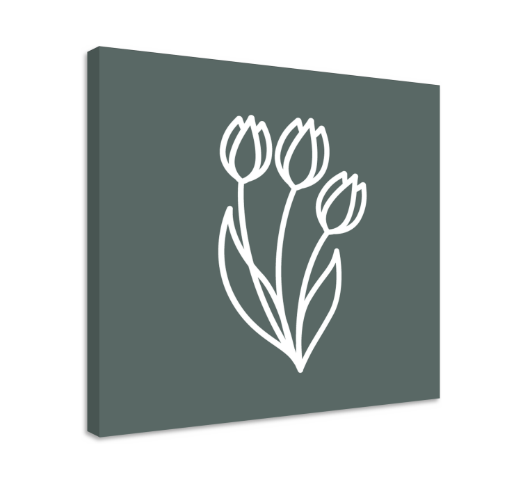 Tableau fleurs et plantes arrangement de tulipes stylisé - TenStickers