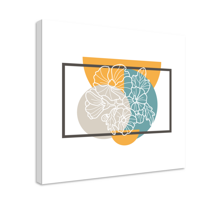 Tableau fleurs et plantes illustration botanique outlines - TenStickers