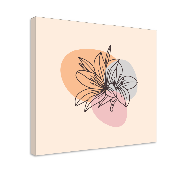 Tableau fleurs et plantes composition florale stylisée - TenStickers
