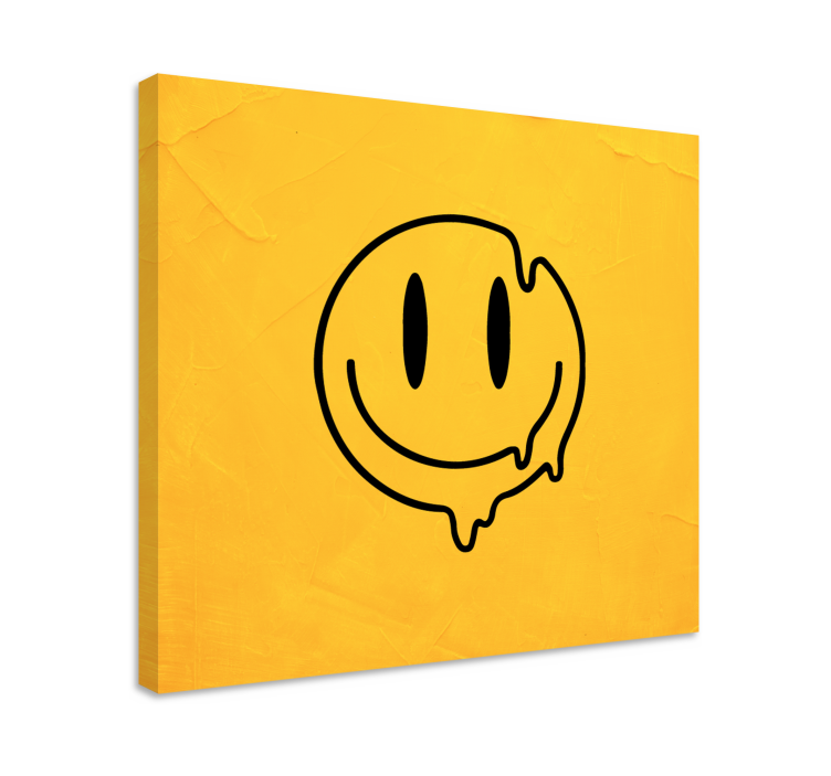 Tableau moderne Icône smiley liquide - TenStickers