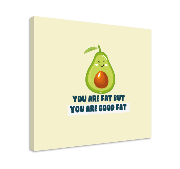 Tableau fruits concept avocat heureux - TenStickers