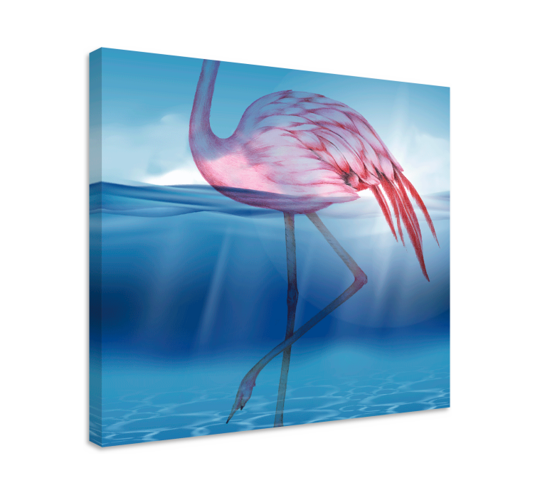 Tableau oiseaux en pose élégante de flamant - TenStickers