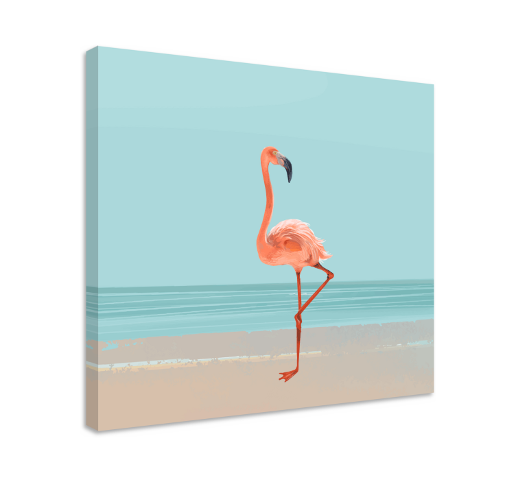 Tableau oiseaux pose gracieuse de flamant - TenStickers