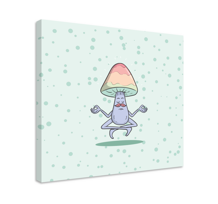 Tableau texte champignon méditant - TenStickers