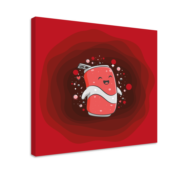 Tableau texte personnage de soda heureux - TenStickers