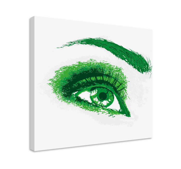 Tableau fruits illustration œil vert - TenStickers