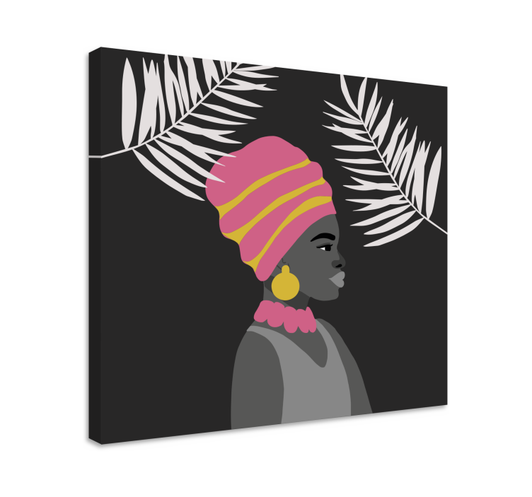 Tableau personnage femme noire élégante - TenStickers
