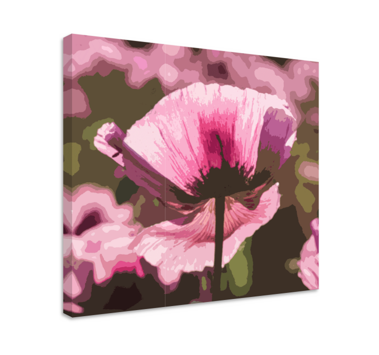 Tableau fleurs fleur abstraite - TenStickers
