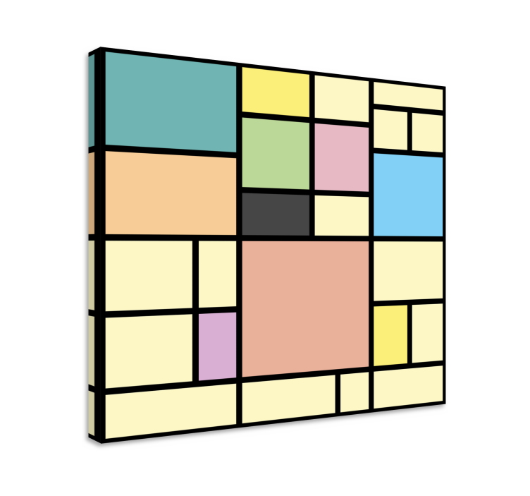 Tableau géométrique formes géométriques vibrantes - TenStickers