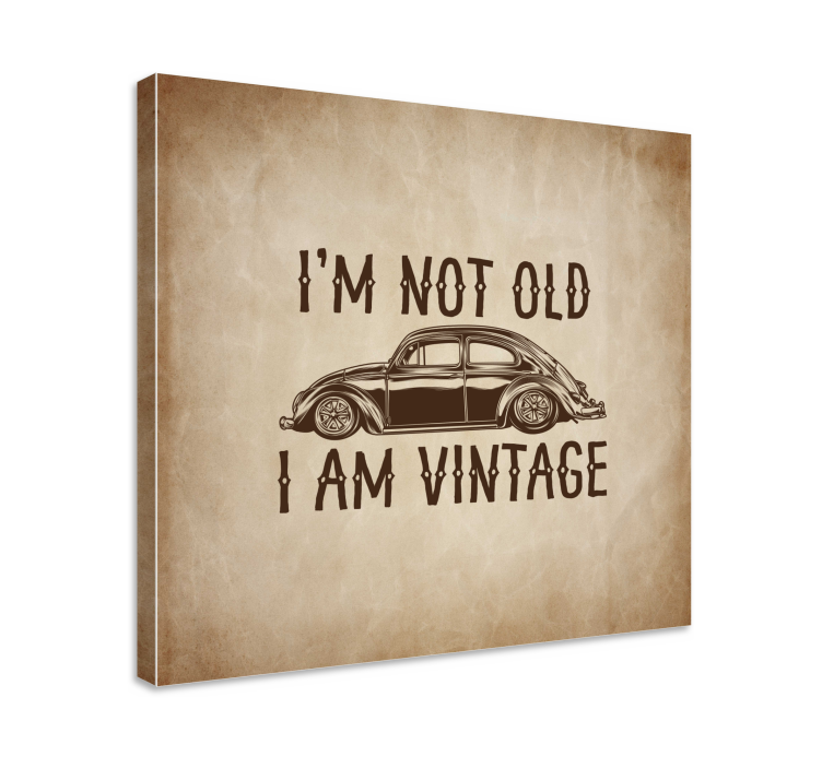 Tableau vintage citation de voiture classique - TenStickers