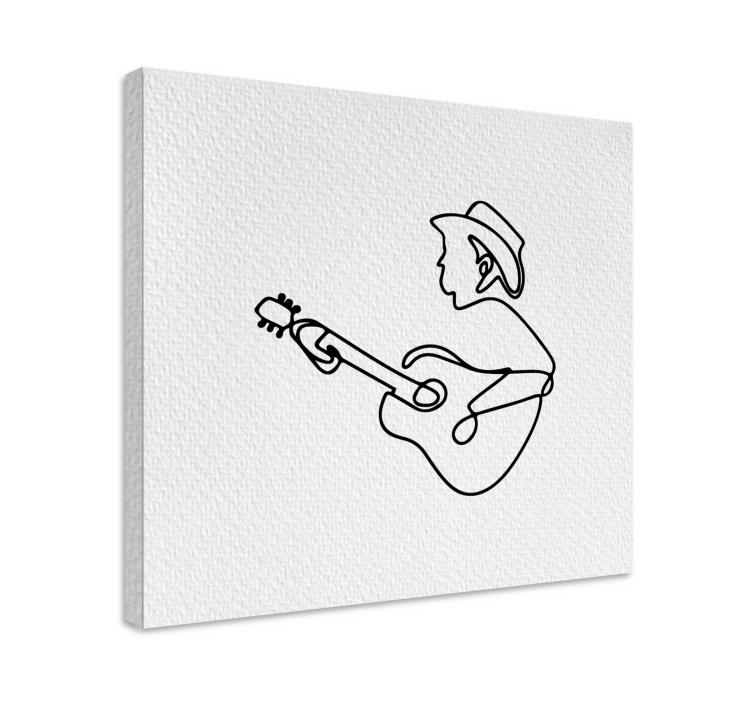 Tableau musique cowboy guitariste - TenStickers