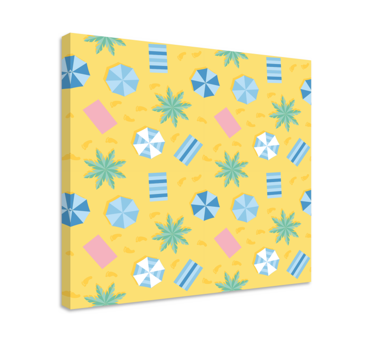 Tableau fleurs motif essentiels de plage - TenStickers