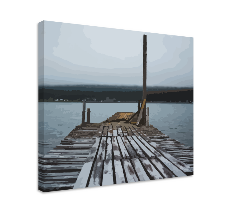 Tableau paysages quai en bois serein - TenStickers
