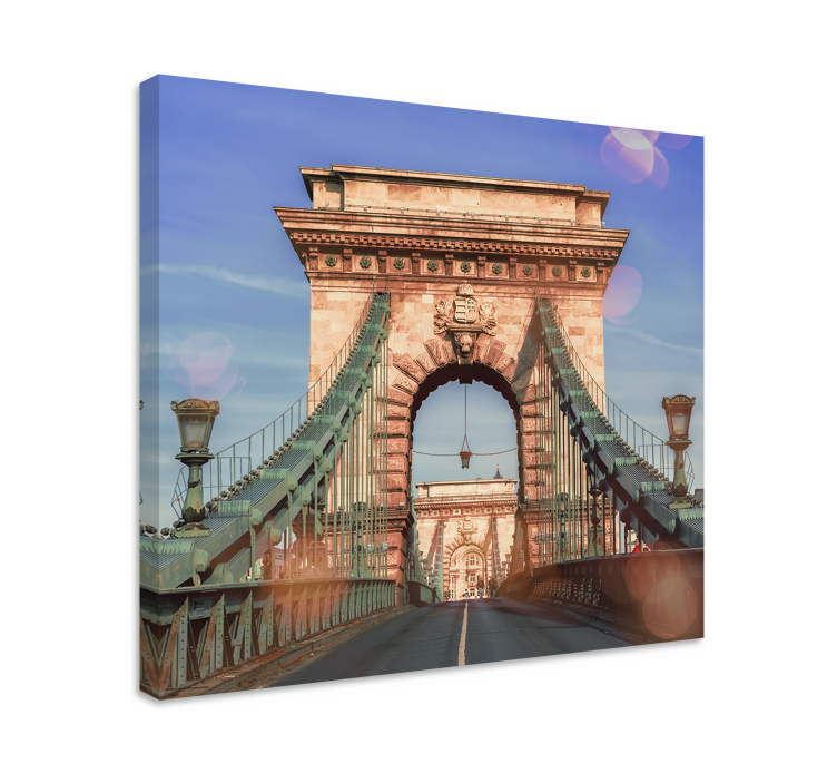 Tableau villes et pays vue du pont des chaînes - TenStickers
