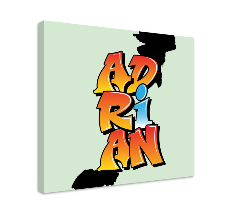 Tableau abc art de nom coloré - TenStickers