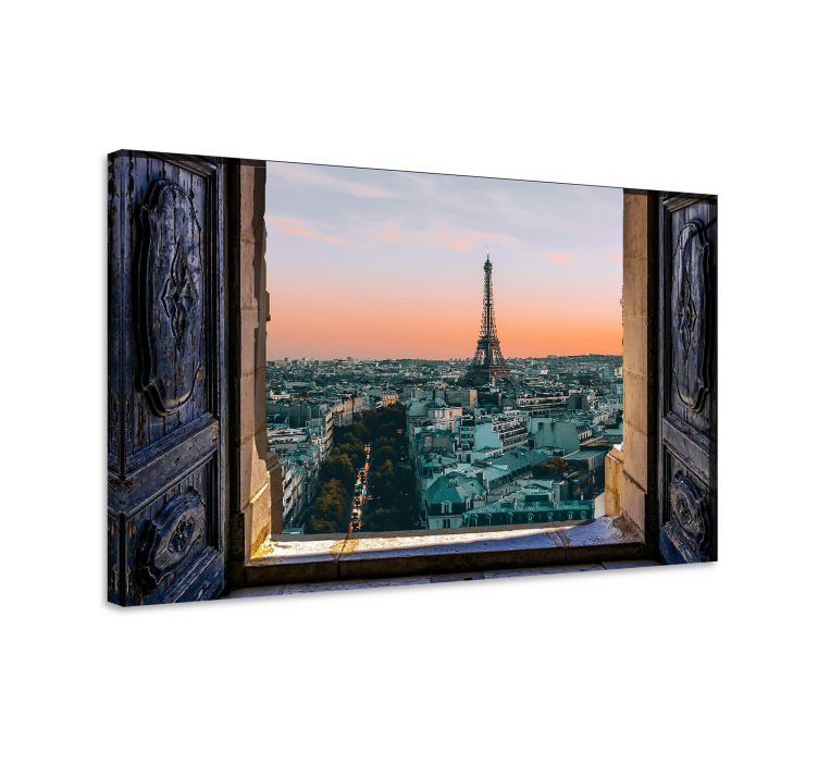 Tableau villes et pays vue de la tour eiffel - TenStickers