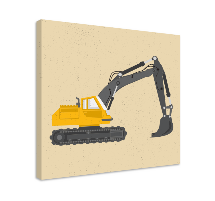 Tableau sports impression de machines excavatrices - TenStickers