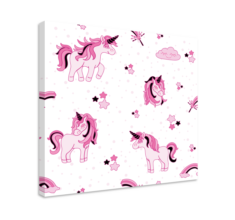 Tableau licorne motifs licornes adorables - TenStickers
