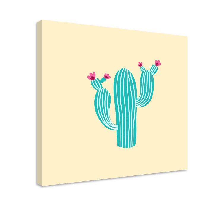 Tableau fleurs et plantes cactus avec fleurs - TenStickers