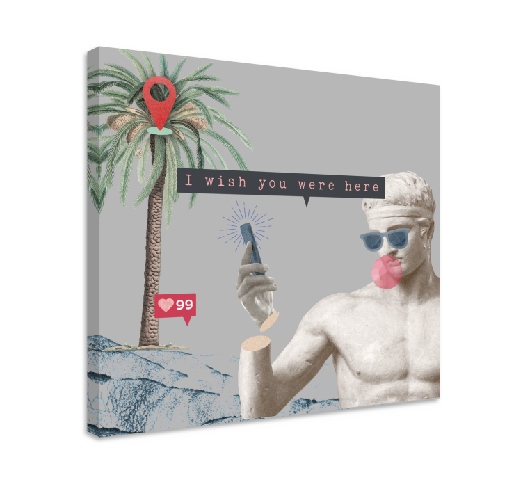 Tableau citation tu aimerais être ici - TenStickers