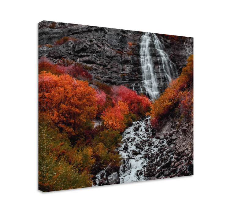 Tableau paysages cascade automnale - TenStickers