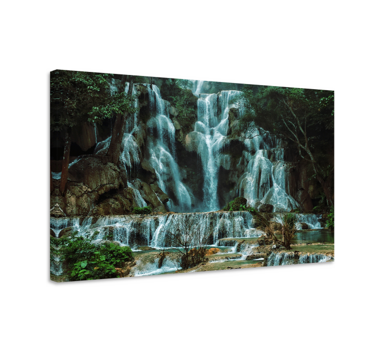 Tableau paysages grande cascade fluide - TenStickers