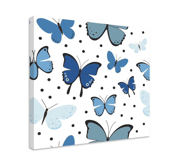 Tableau papillons collection de papillons bleus - TenStickers