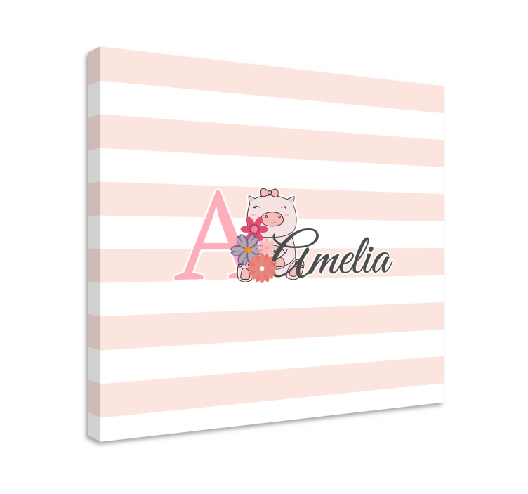 Tableau bébé porcelet espiègle - TenStickers