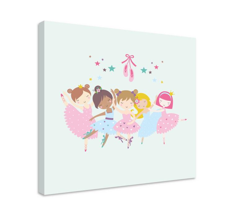 Tableau 4 ballerines qui dansent ensemble - TenStickers
