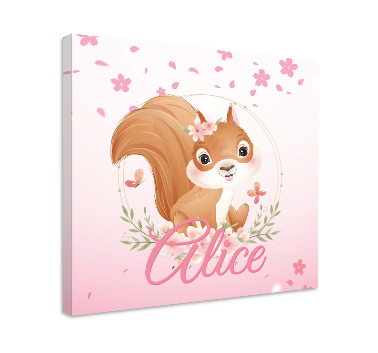 Tableau éléphants design écureuil joyeux - TenStickers