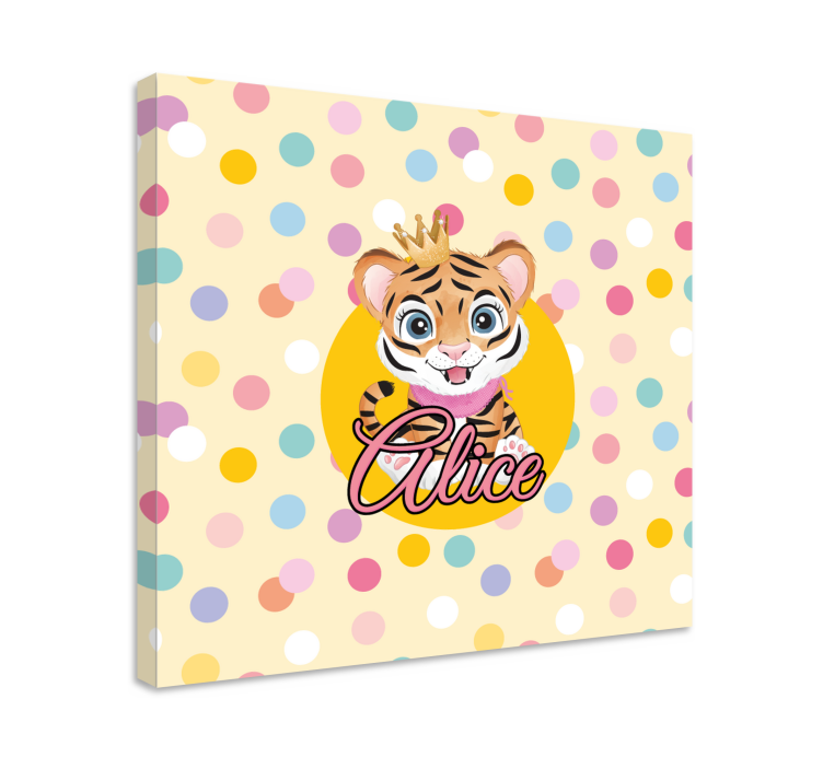 Tableau animaux personnage tigre mignon - TenStickers