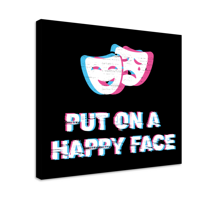 Tableau citation expression de visage heureux - TenStickers