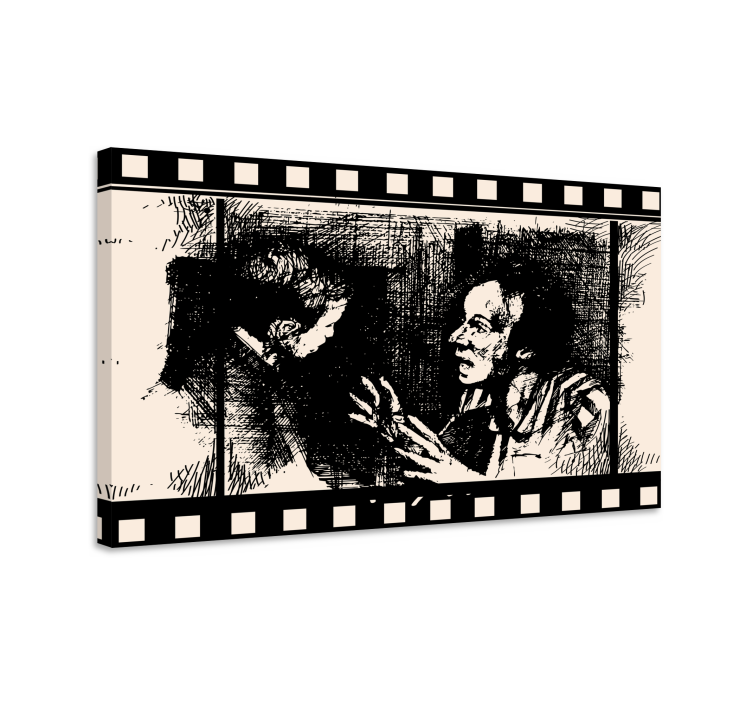 Tableau vintage dialogue sur film - TenStickers