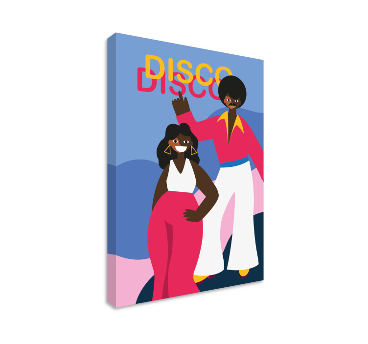 Tableau personnage passionnés de disco dance - TenStickers